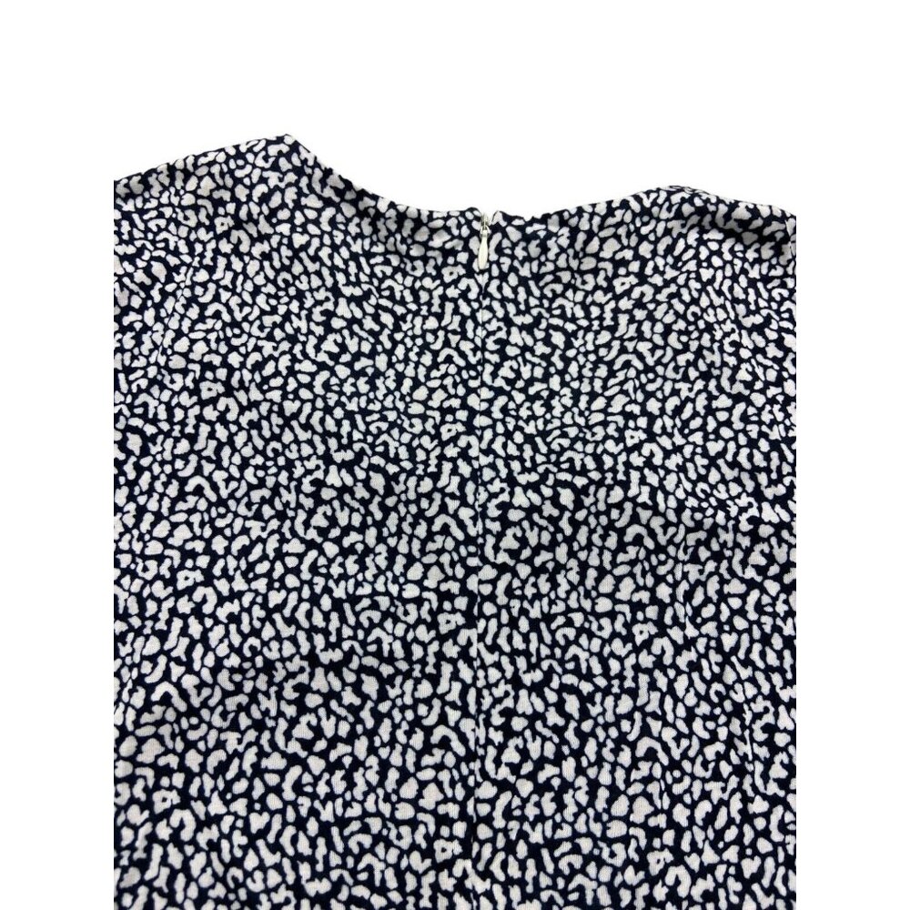 Hugo Boss Epana Print Ruched Top Medium Black White Soft Stretch 3/4 Sleeves - Picture 5 of 9